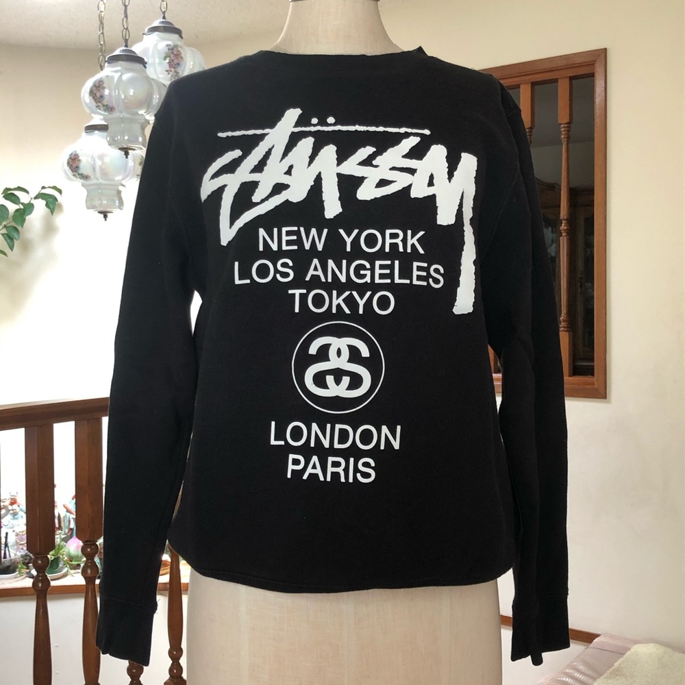 Stüssy world tour crew neck sweater size S
